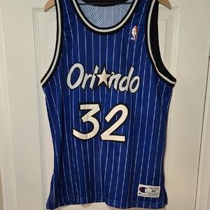 Shaquille O'Neal Orlando Magic Champion Jersey Authentic NBA Sewn Shaq Men 48 XL